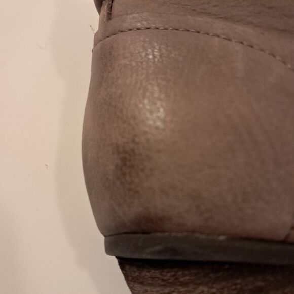 Abeo Booties Women's 6.5n Ankle Suede Nubuck Nadia Career Barn Workwear Taupe - Picture 8 of 11